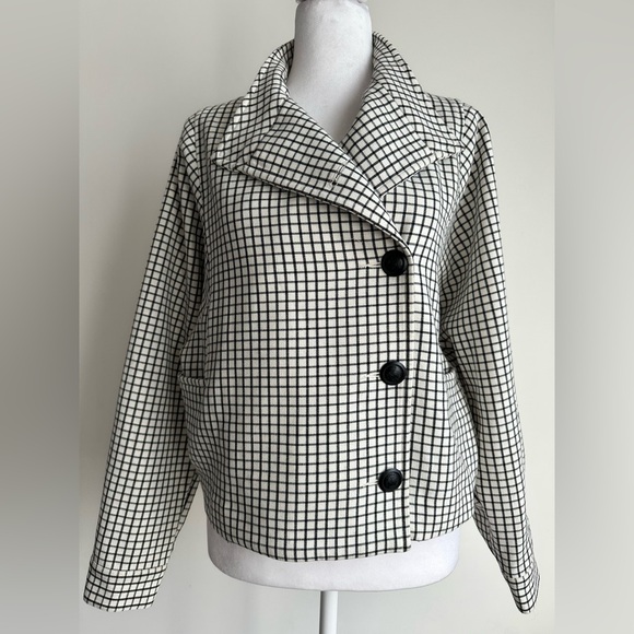 CABI 3173 Windowpane Stretch Blazer Jacket Women’s Size Small - Picture 3 of 12